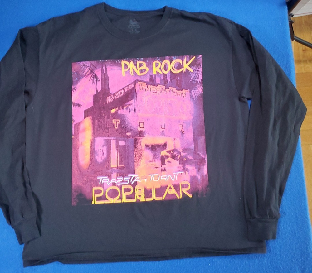 PNB ROCK Weekday Warriors Popstar Long Sleeve T-Shirt Men's Size Large